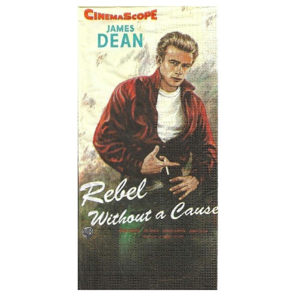4 Serviettes en papier James Dean Rebel without a cause Format Bistro - Photo n°1