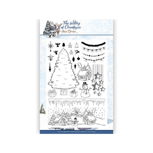 Tampon clear Amy Design - collection the feeling of Christmas - 25 pcs - Photo n°1