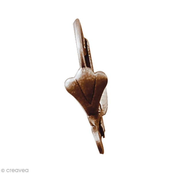 Boucles d'oreilles clips - Cuivre antique - 4 pcs - Photo n°2
