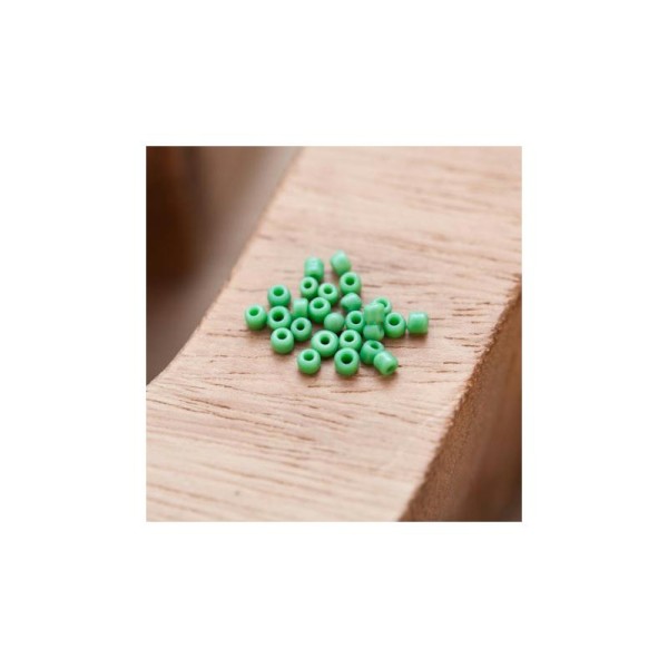 Perle de Rocaille 2mm Verre Vert x 300 - Photo n°1