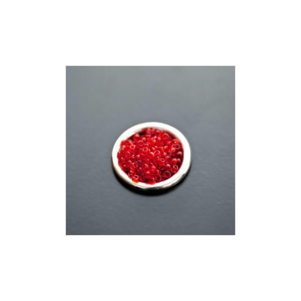 Perle de Rocaille 2mm Verre Rouge Transparent x 174pcs - Photo n°1