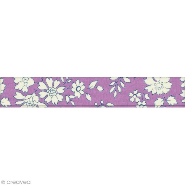Biais Liberty Capel violet - 3055 V - Au mètre (sur mesure) - Photo n°1