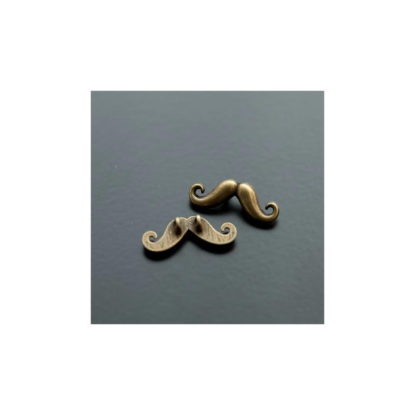 Connecteur Petite Moustache Bronze vieilli x 12 - Photo n°1
