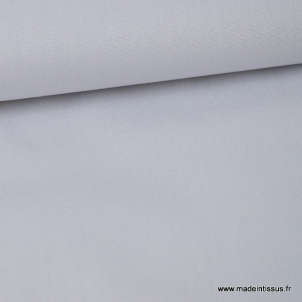 Tissu Popeline coton uni gris clair - Photo n°1