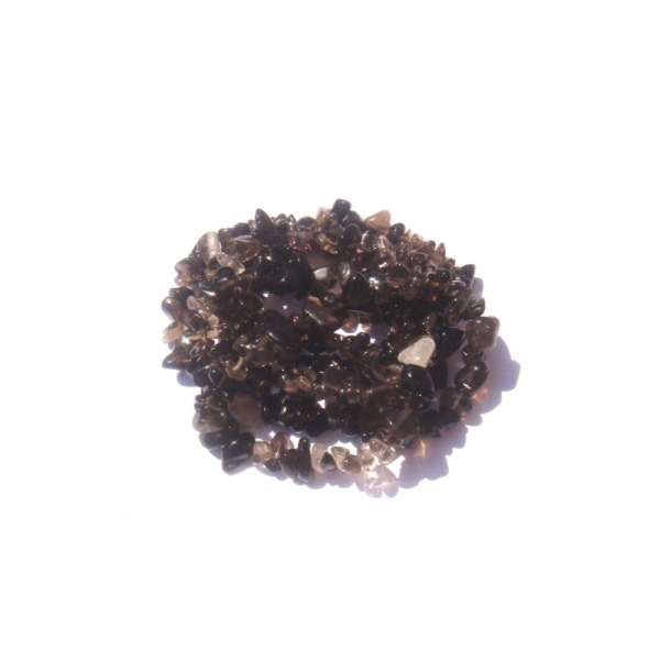 Quartz fumé : 50 perles chips 6/9 MM de diamètre - Photo n°1