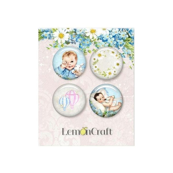 4 badges embellissements métal décoration LemonCraft LULLABY 1 - Photo n°1
