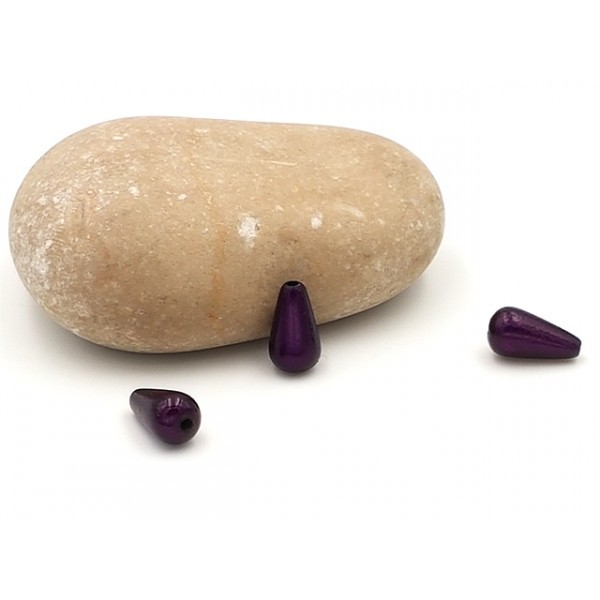 50 Perles Gouttes Magiques Miracle 10mm Couleur Violet - Photo n°1