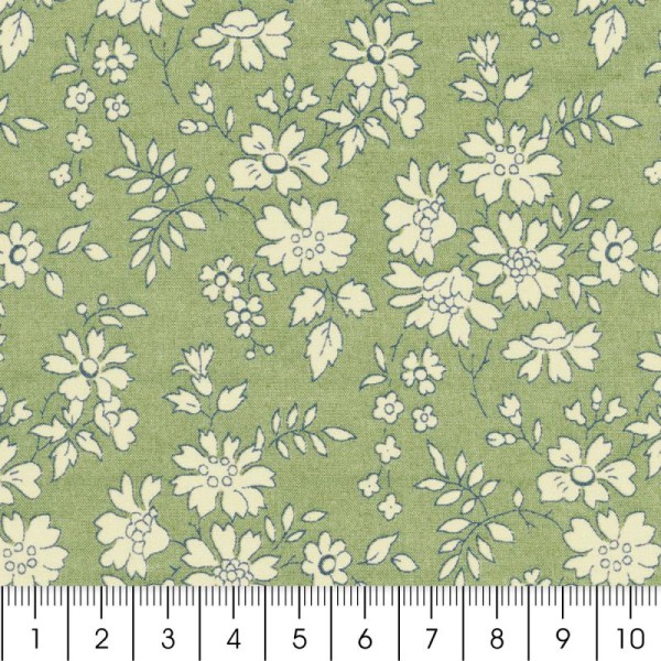 Tissu Liberty Capel vert - 3055 L - Par 10 cm (sur mesure) - Photo n°2