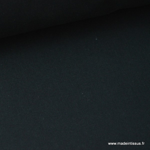 Tissu Popeline coton uni noir - Photo n°1