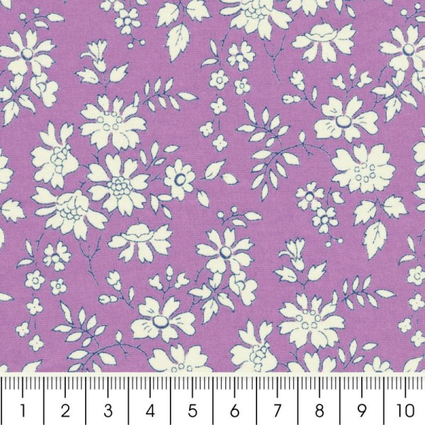 Tissu Liberty Capel violet - 3055 V - Par 10 cm (sur mesure) - Photo n°2
