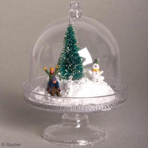 Mini-cloche en plastique avec socle - 6 x 8 cm - 6 pcs - Photo n°2