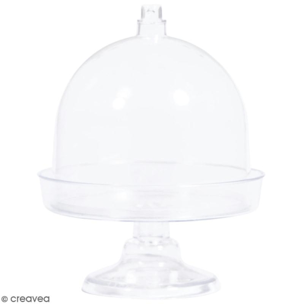 Mini-cloche en plastique avec socle - 6 x 8 cm - 6 pcs - Photo n°1