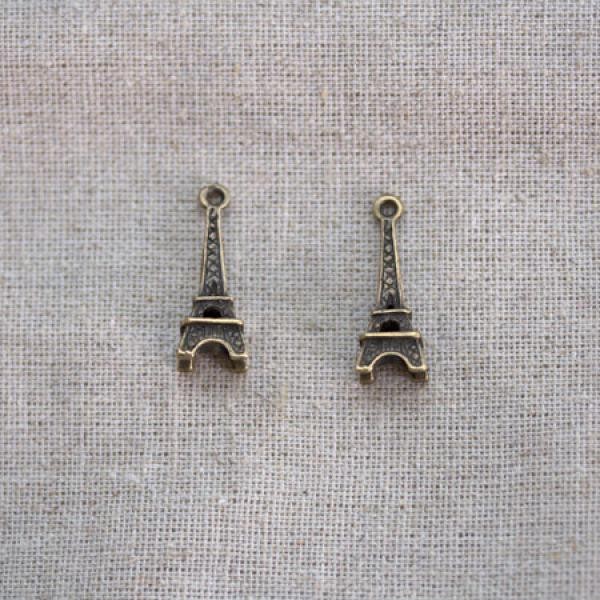 Breloque Tour Eiffel Bronze vieilli x 10 - Photo n°1