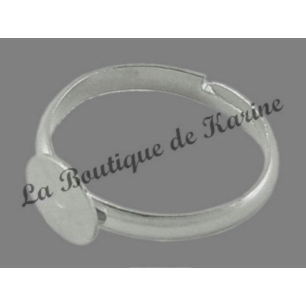 10 BAGUES ENFANT REGLABLE metal argente 15 mm - plateau fimo - creation bijoux perles - Photo n°1