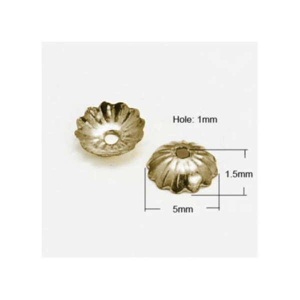 100 COUPELLES PERLE INTERCALAIRE metal bronze 5 mm - creation bijoux perles - Photo n°1