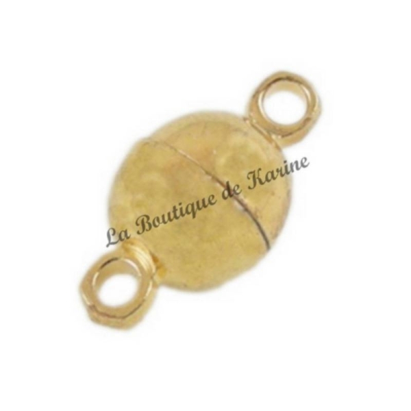 5 FERMOIRS MAGNETIQUES AIMANTE metal dore 11 x 6 mm - creation bijoux perles - Photo n°2