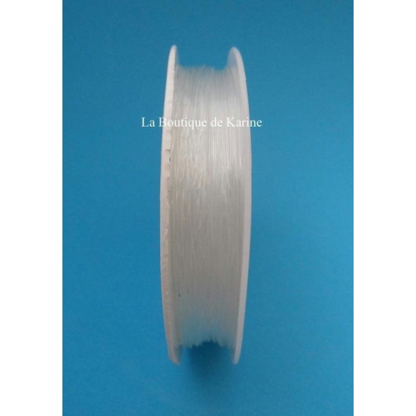 BOBINE DE FIL semi-elastique transparent longueur 5 m diametre 0,8 mm - creation bijoux perles - Photo n°3