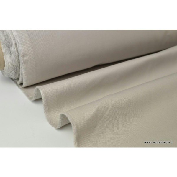 Tissu sergé coton lourd beige 300gr/m² - Photo n°1