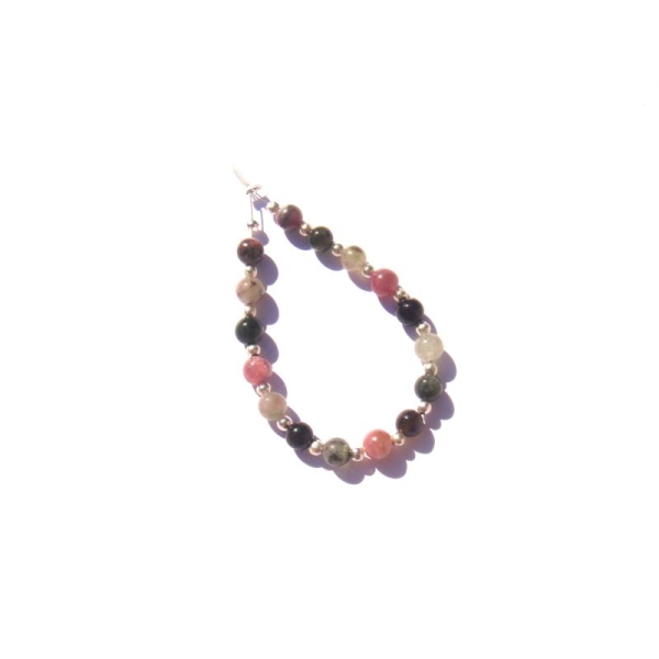 Tourmaline Multicolore : 16 perles irrégulières 4 MM de diamètre environ - Photo n°1
