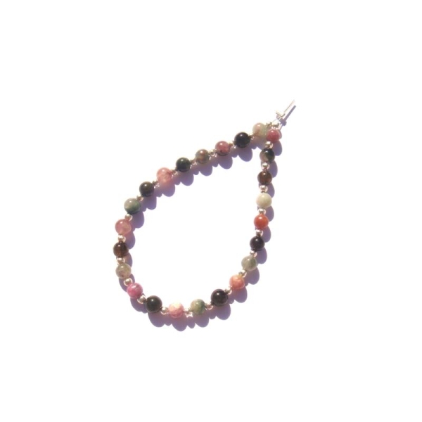 Tourmaline Multicolore : 24 perles irrégulières 4 MM de diamètre environ - Photo n°1