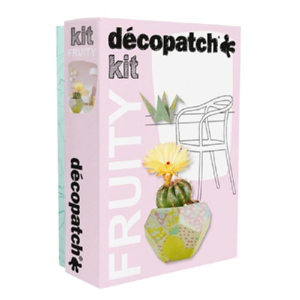 Boîte créative Thème Fruity 2 formes à décorer Kit Décopatch - Photo n°1