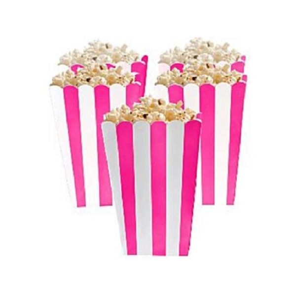 Set de 5 boîtes à pop-corn coloris rose - Photo n°1