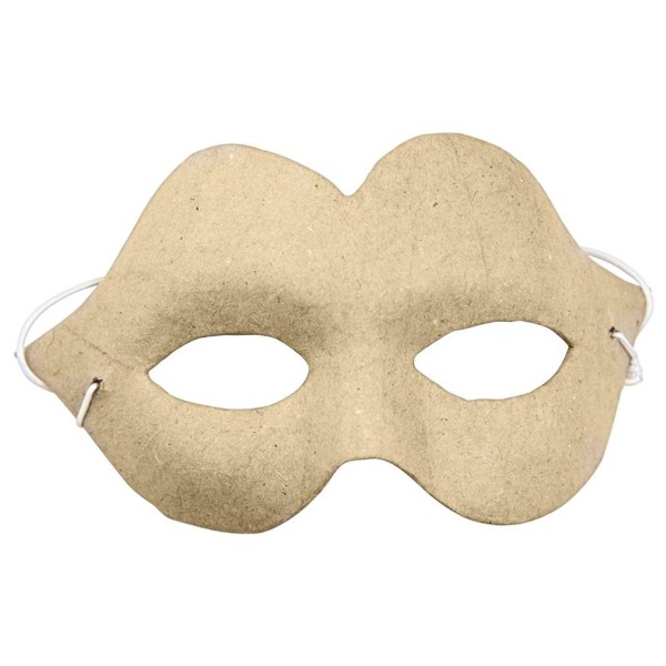 Masque Charme en papier mâché - 17 x 9.5 cm - Photo n°1