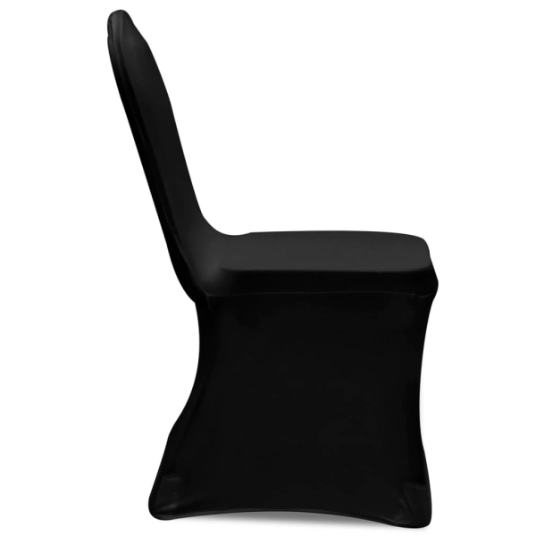 Housse Noire Extensible Pour Chaise 6 Pièces - Photo n°4