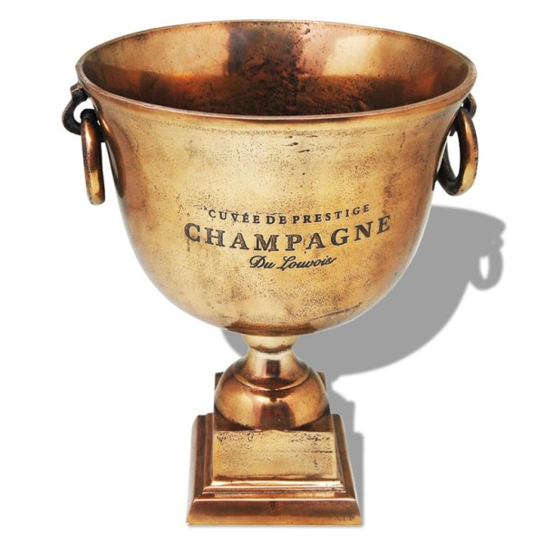 Vidaxl Refroidisseur À Champagne Coupe De Trophée Cuivre Marron - Photo n°1