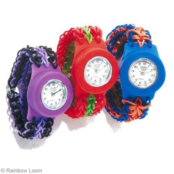 Montre Loomey Time pour bracelets élastiques - Bleu turquoise - Photo n°3