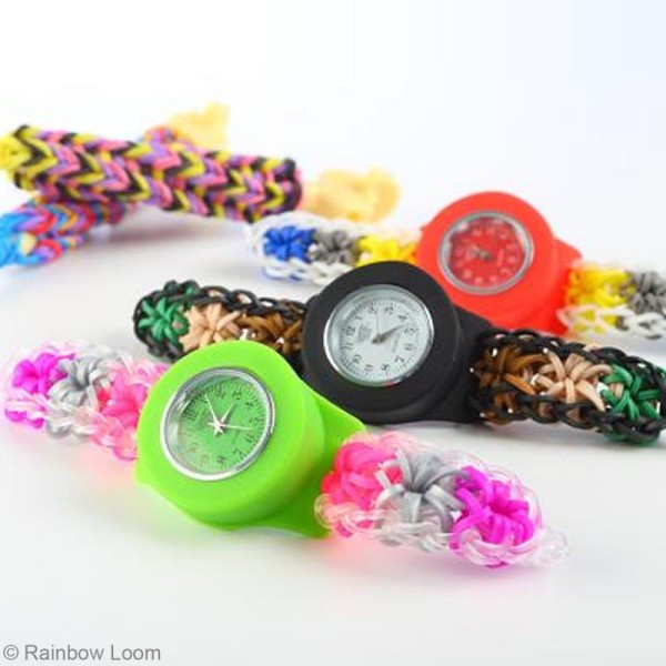 Montre Loomey Time pour bracelets élastiques - Rouge - Photo n°3
