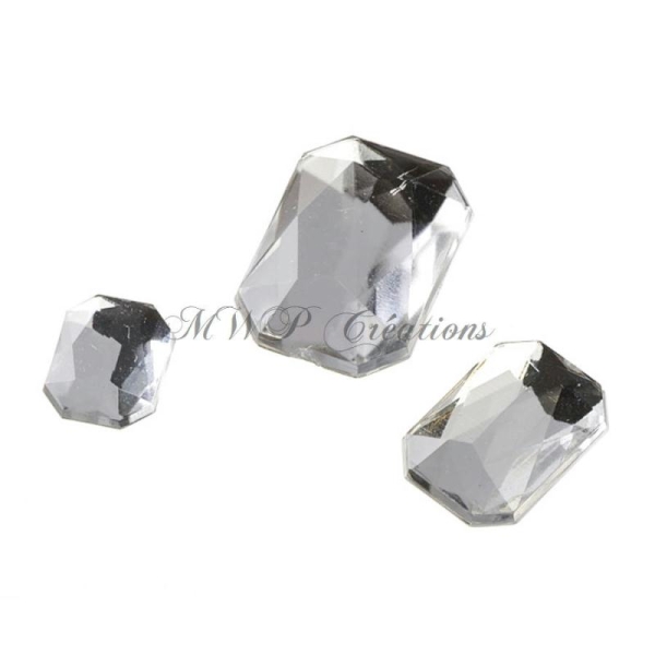 Strass Pierres Glamour Octogonales Cristal - Photo n°1