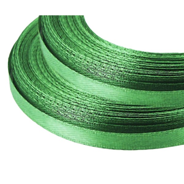 21m 69ft 23yds Rouler de l'Herbe Verte Mince Ruban de Satin Tissu artisanaux Décoratifs de Mariage K - Photo n°1