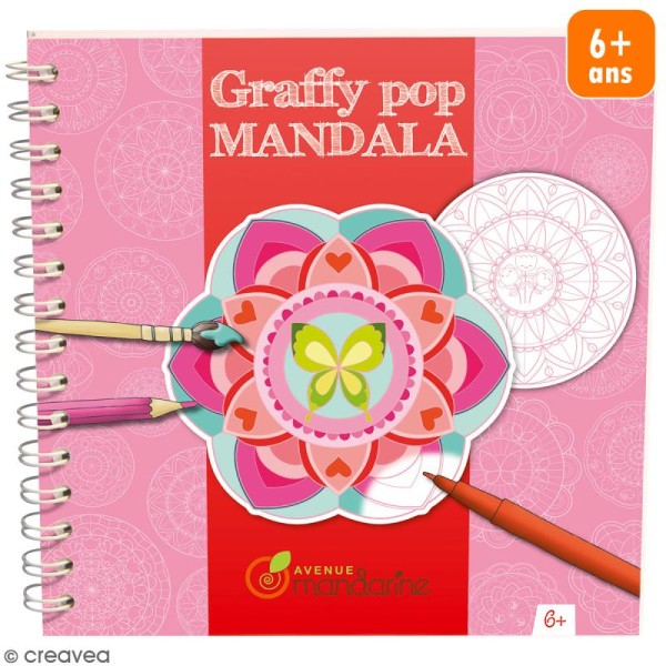 Cahier de Coloriage Graffy pop Mandala - Fille - 36 pages - Photo n°1