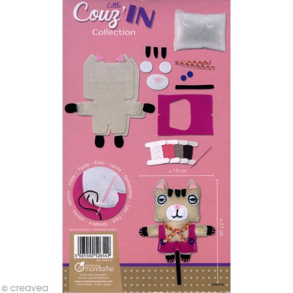 Kit créatif Little Couz'in Tina le chat - Photo n°2
