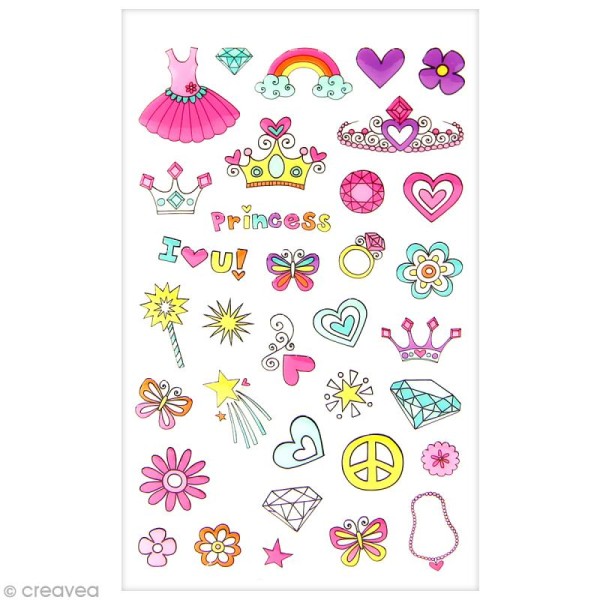 Sticker Fantaisie Cooky - Princesses - 15 pcs - Photo n°1