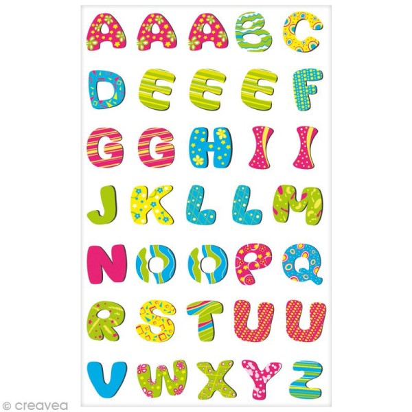 Sticker Fantaisie Cooky - Alphabet pep's - 35 pcs - Photo n°1