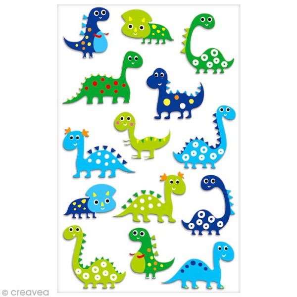 Sticker Fantaisie Cooky - Dinosaures - 14 pcs - Photo n°4