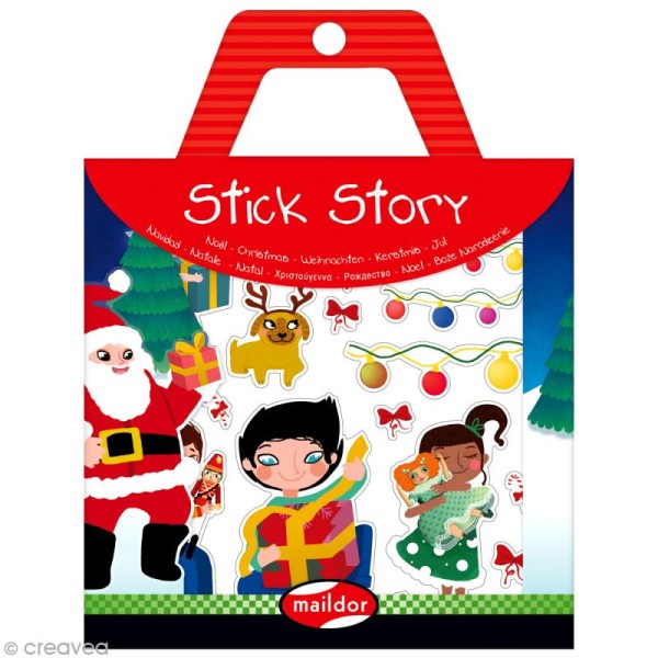 Stick story - Noël - 4 planches d'autocollants repositionnables + 2 fonds - Photo n°1