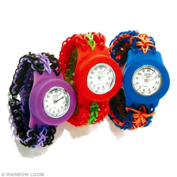 Montre Loomey Time pour bracelets élastiques - Rose à strass - Photo n°4