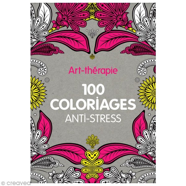 Livre coloriage adulte anti-stress - A4 - 100 coloriages - Photo n°1