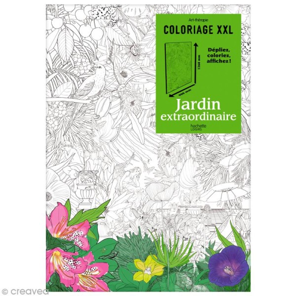 Coloriage adulte poster XXL - Jardin extraordinaire - 90 x 126 cm - Photo n°1