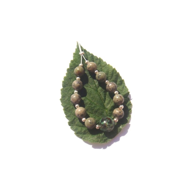 Turquoise Africaine : Assortiment 11 perles 6 à 8 MM de diamètre - Photo n°1
