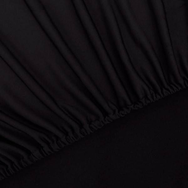 Vidaxl Housse De Canapé En Polyester Jersey Extensible Noir - Photo n°3
