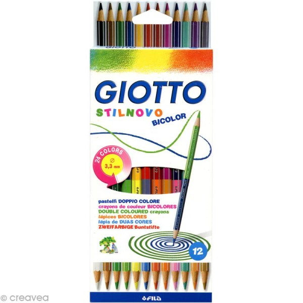 Etui de 12 crayons de couleurs GIOTTO Stilnovo Bicolor - Photo n°1
