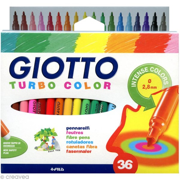Etui de 36 feutres de coloriage Turbo color GIOTTO - Photo n°1