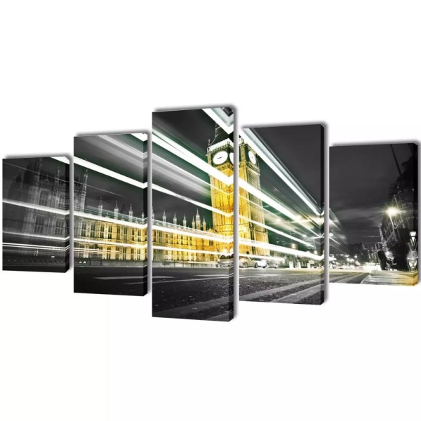Set De Toiles Murales Imprimées London Big Ben 200 X 100 Cm - Photo n°1