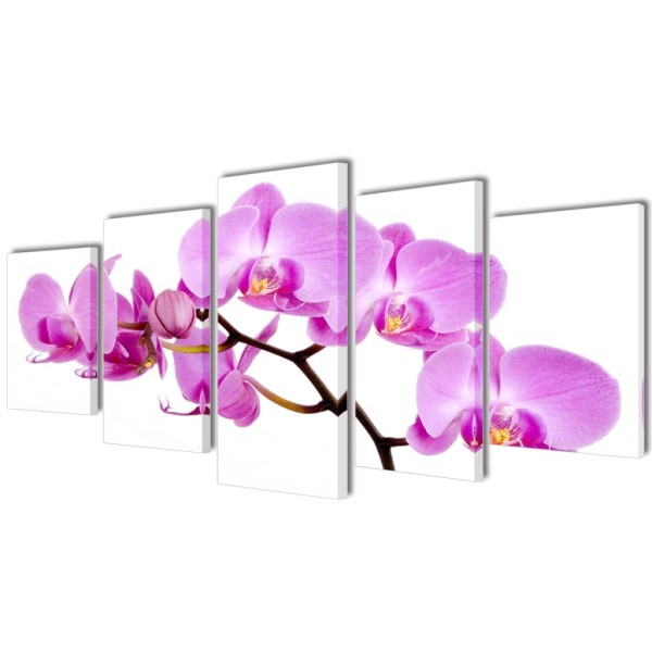 Set De Toiles Murales Imprimées Orchidée 100 X 50 Cm - Photo n°1