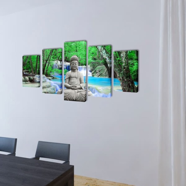 Set De Toiles Murales Imprimées Bouddha 200 X 100 Cm - Photo n°2