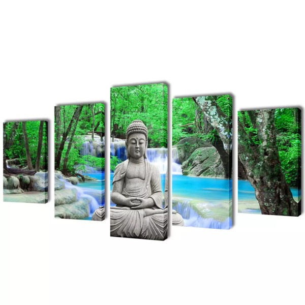 Set De Toiles Murales Imprimées Bouddha 200 X 100 Cm - Photo n°1
